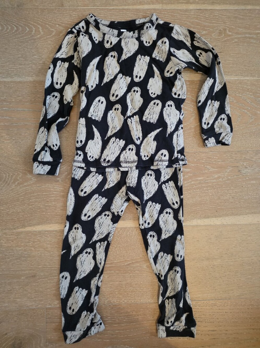 Kids Ghost-Print Long John Pajamas Sz 6